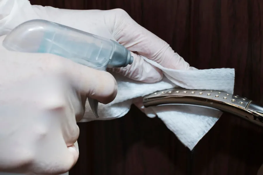 Biological disinfection of door handles in a Capital Region home