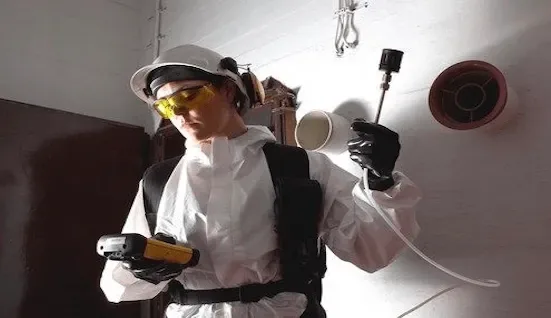 Indoor air quality testing in a commercial property