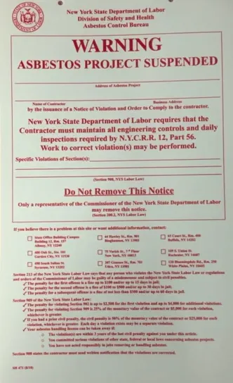 NYS DOL red tag stop work order on a Capital Region jobsite